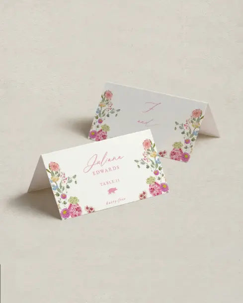 Folded Place Cards